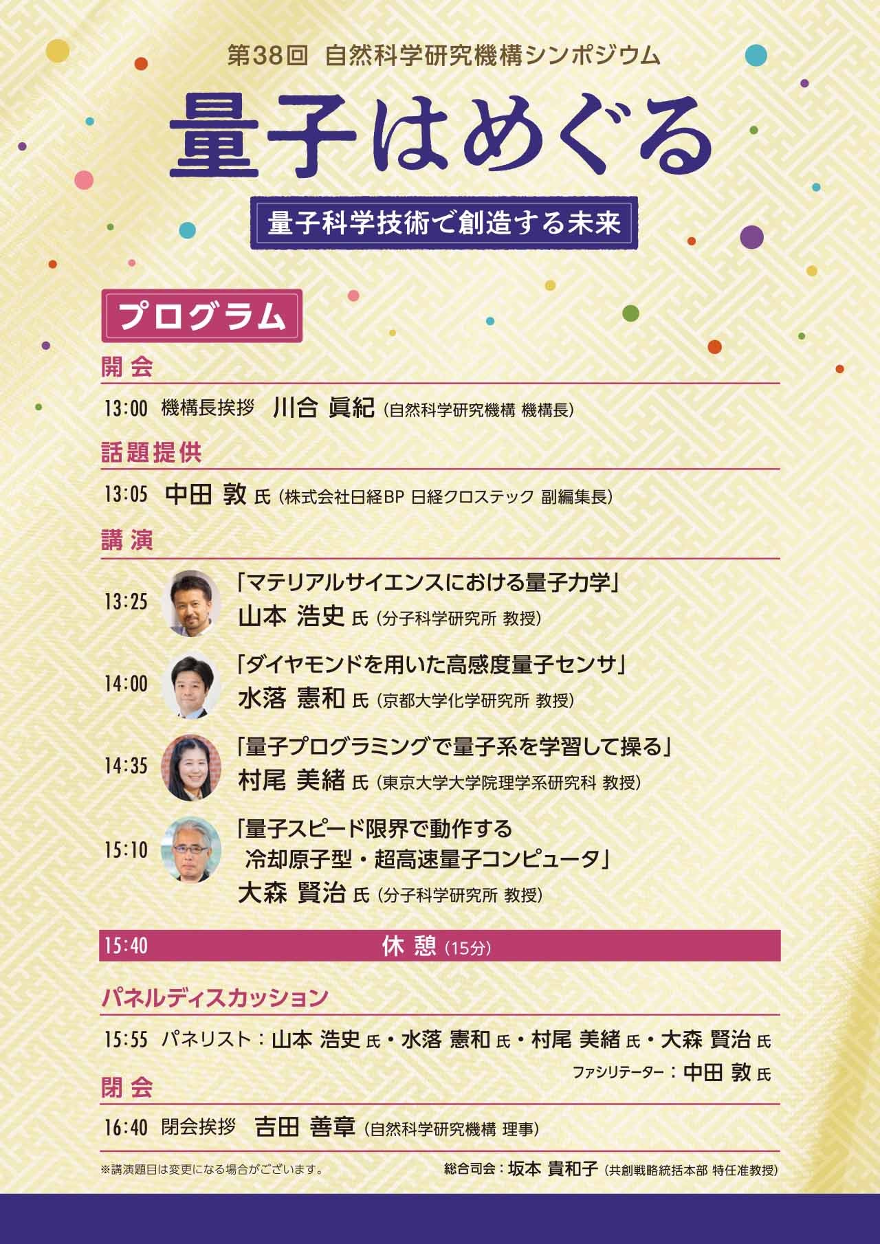 自然科学研究機構シンポジウム チラシ裏面