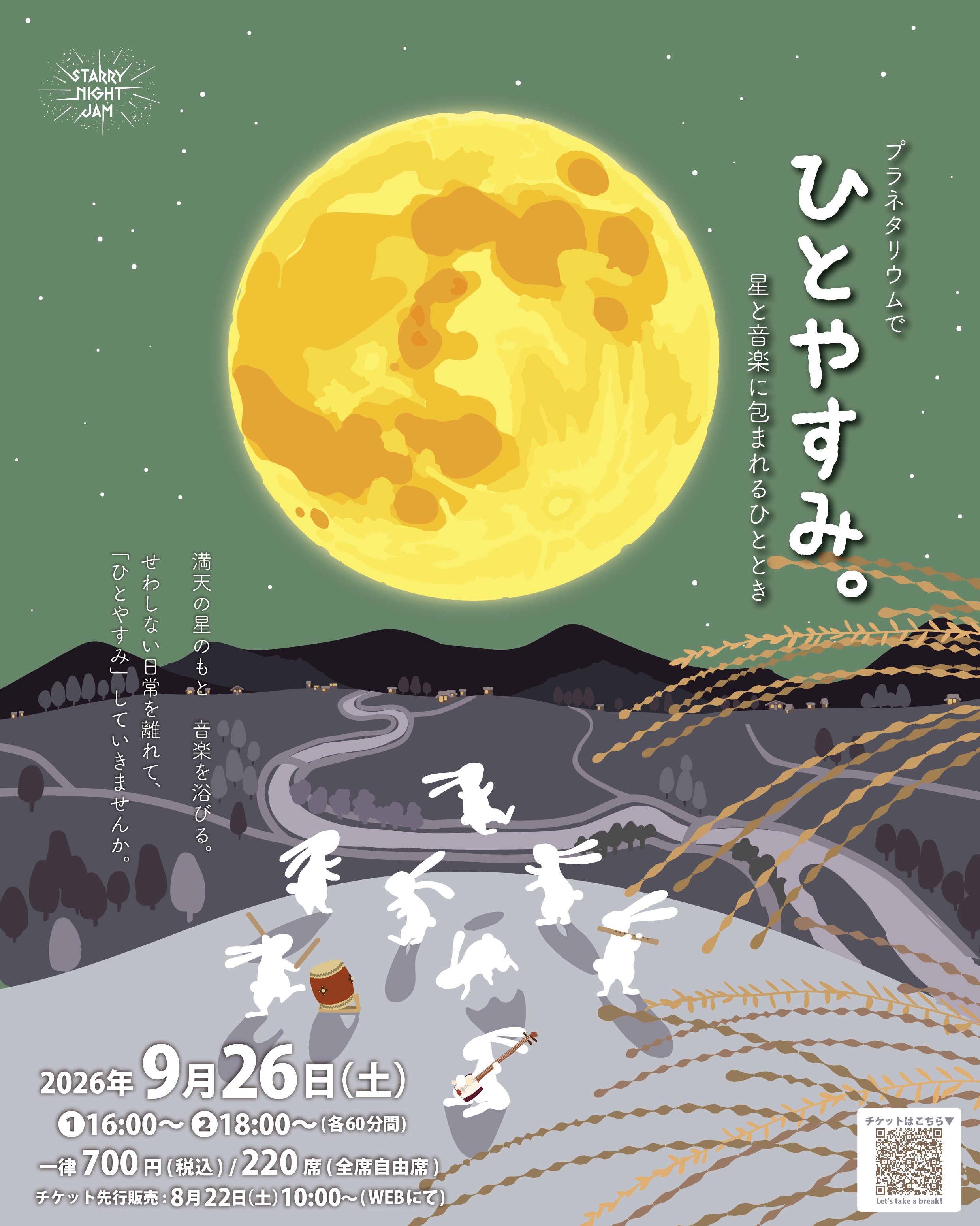 プラネタリウムでひとやすみ。